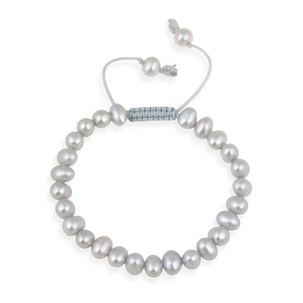 7.5-8mm Freshwater Cultured Gray Pearl Adjustable Bracelet - Grocery