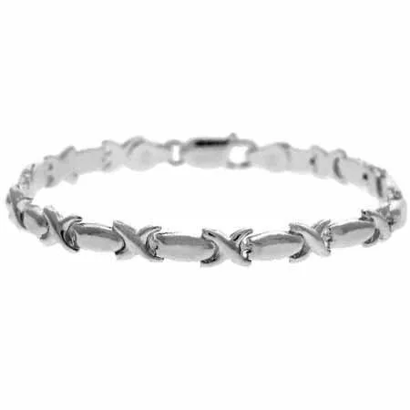Sterling Silver X Link Tennis Bracelet - Grocery