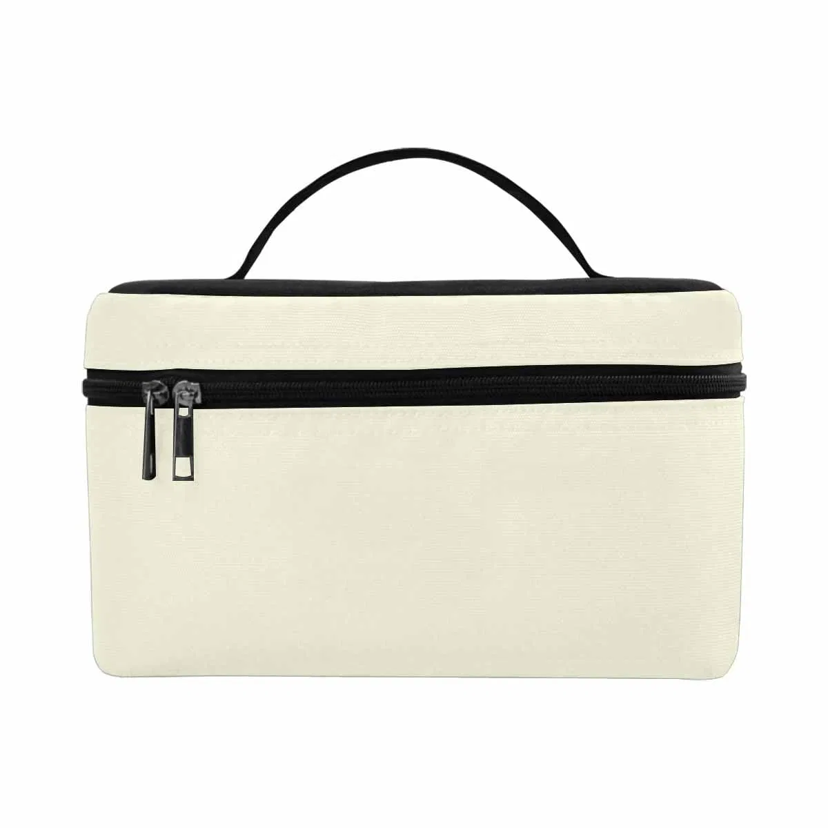 Cosmetic Bag, Beige Travel Case - Grocery