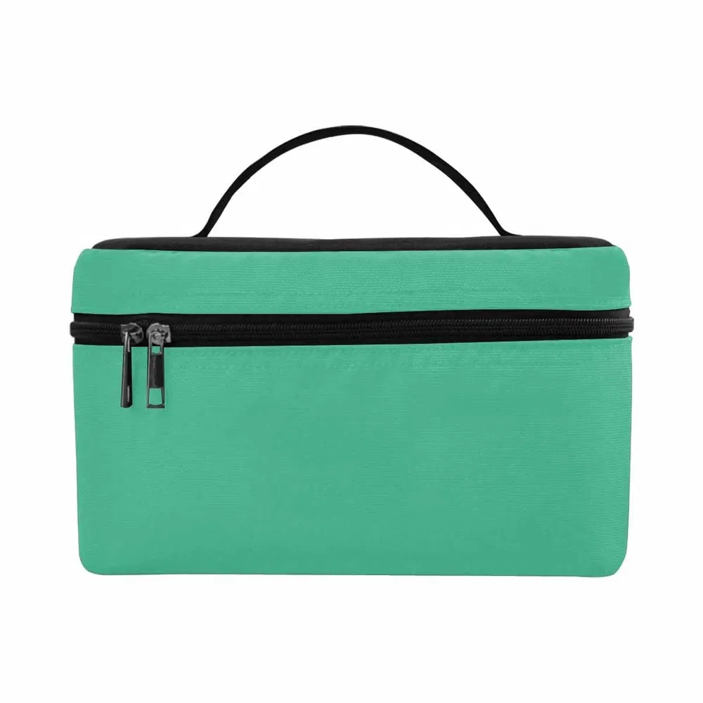 Cosmetic Bag, Mint Green Travel Case - Grocery