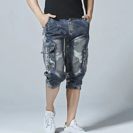 Mens Cargo Shorts with Pocket Cotton Relaxed - Grocery