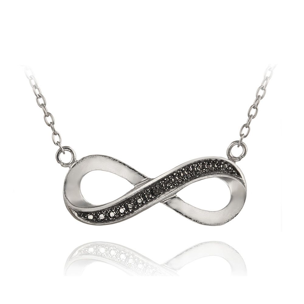 Black Diamond Accent Infinity Necklace - Grocery