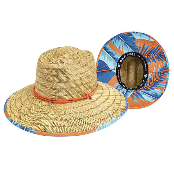 Ombre Palm Straw Lifeguard Hat - Grocery