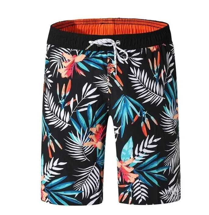 Mens Swim Trunks Quick Dry Printed Beach Shorts Summer Boardshorts with Mesh Lining - Grocery