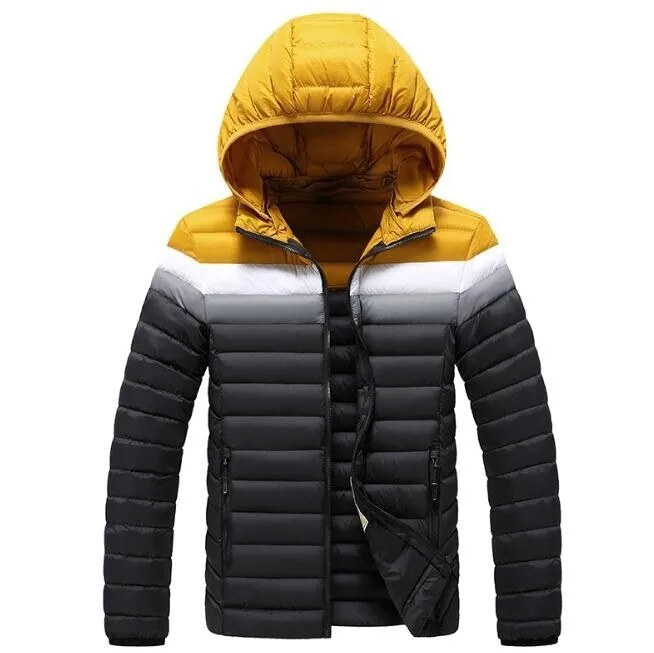 Men's Jacket Cotton Coats Winter Hooded Packable Down Jacket - Grocery