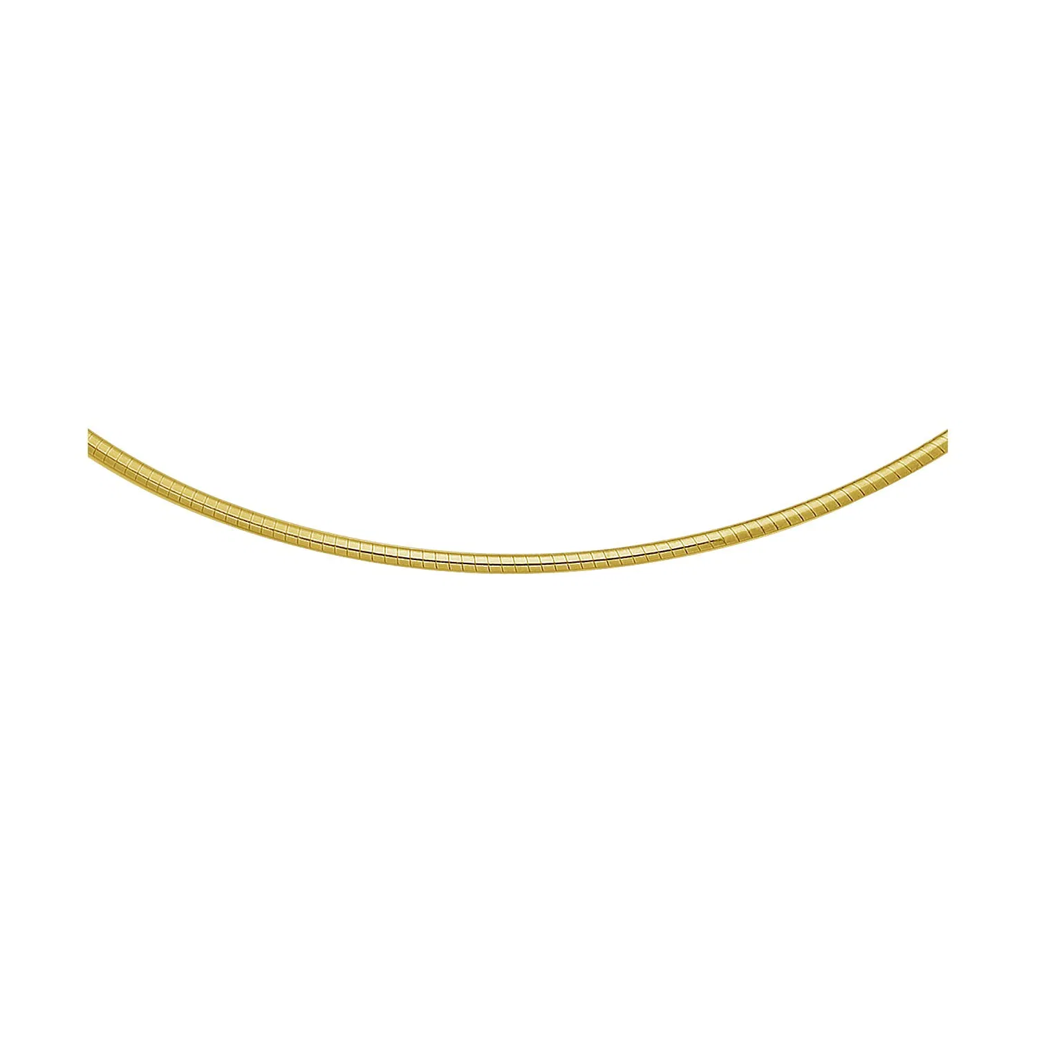 14k Yellow Gold Classic Omega Style Necklace (2 mm) - Grocery