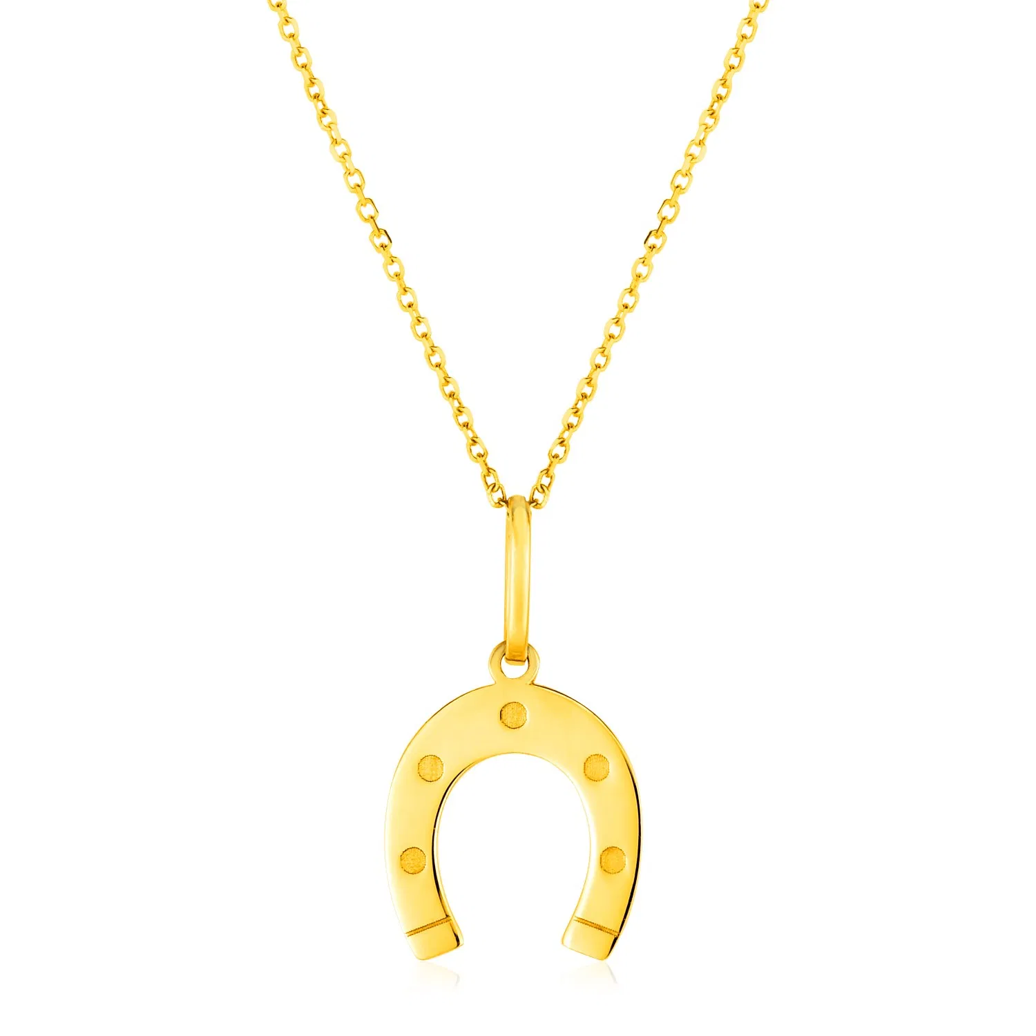 14K Yellow Gold Necklace with Horseshoe - Grocery