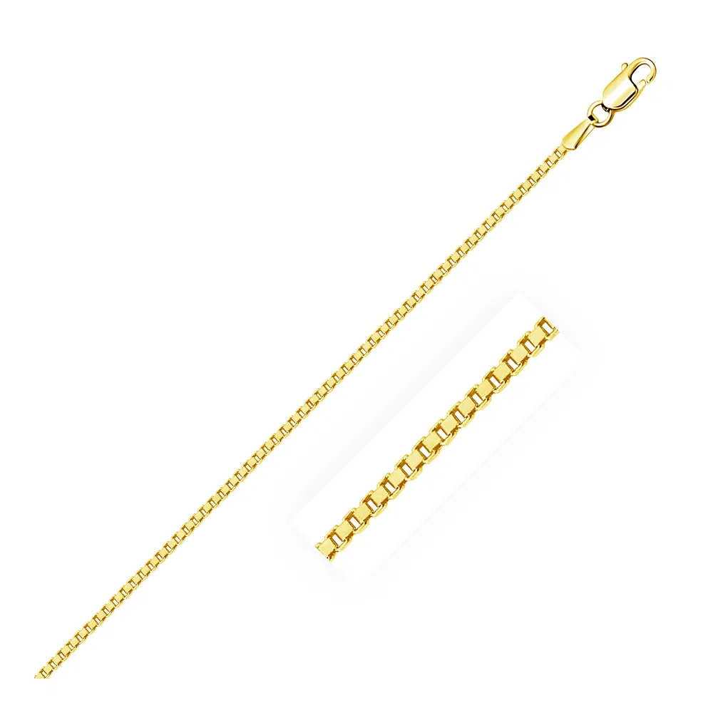 14k Yellow Gold Classic Box Chain 1.1mm - Grocery