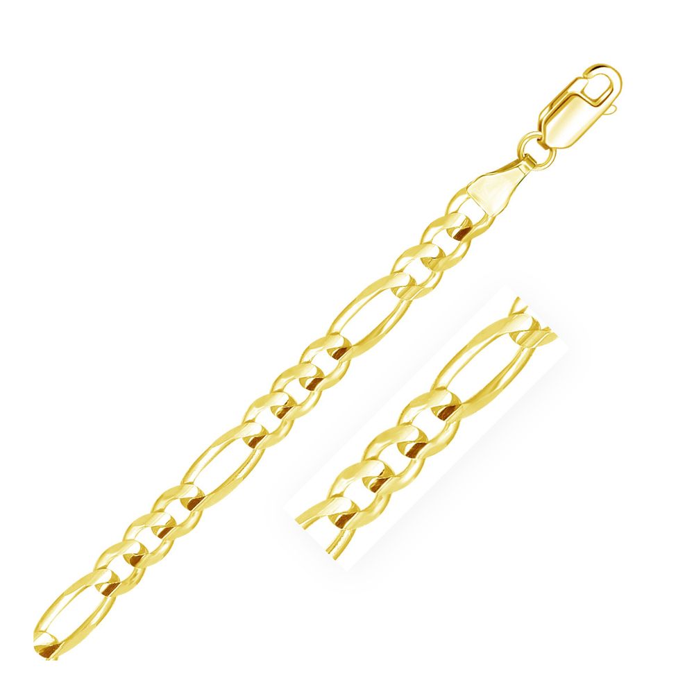 10K Yellow Gold Solid Figaro Chain (5.30 mm) - Grocery