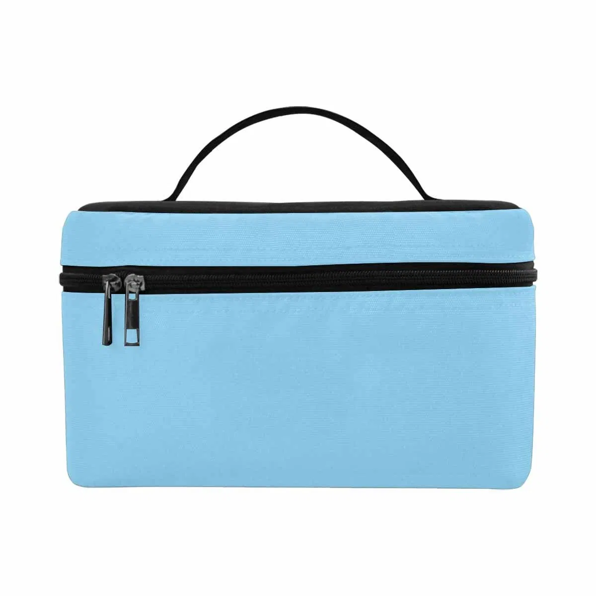 Cosmetic Bag, Light Blue Travel Case - Grocery
