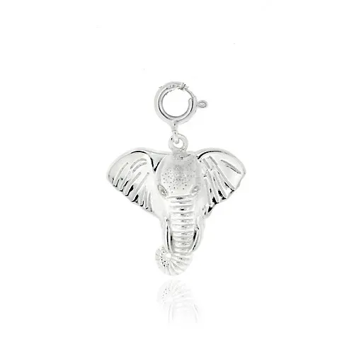 Sterling Silver Elephant Head Charm - Grocery