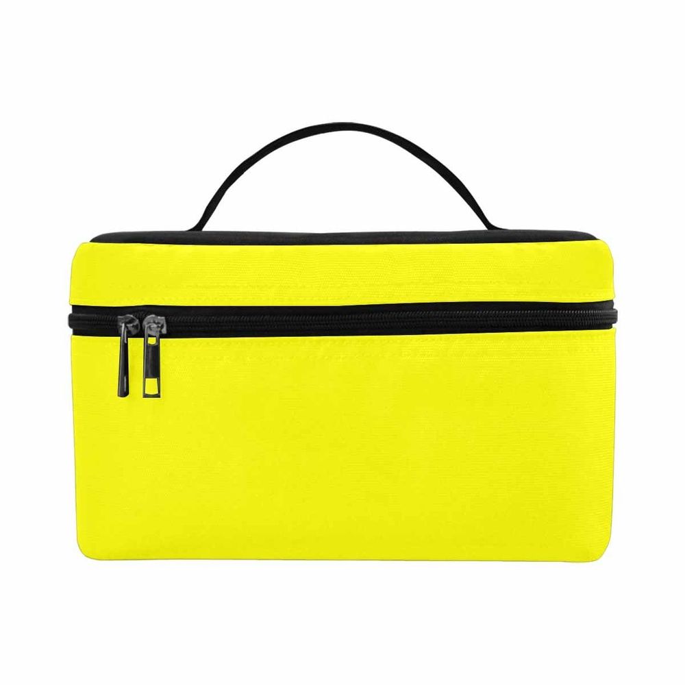 Cosmetic Bag, Yellow Travel Case - Grocery