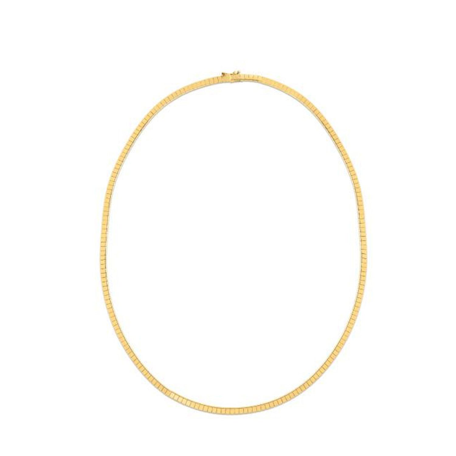 14k Yellow Gold Brick Omega Necklace - Grocery