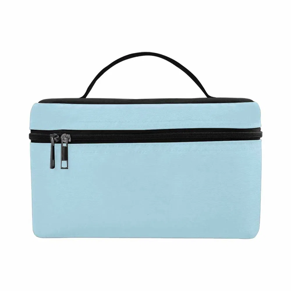Cosmetic Bag, Light Blue Travel Case - Grocery