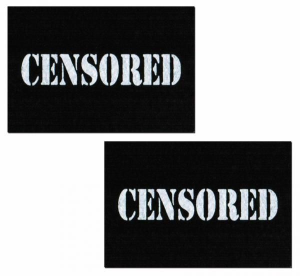 Censored Bar Black Pasties O/S - Grocery