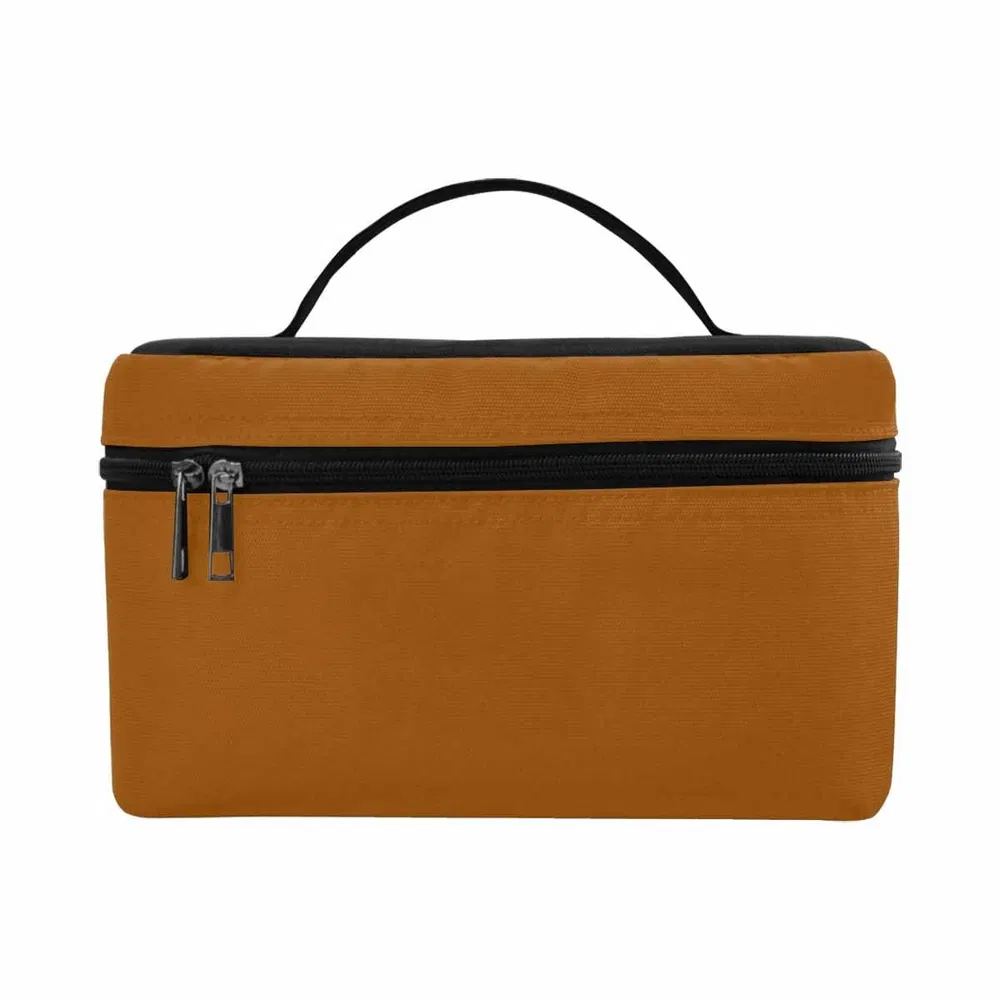 Cosmetic Bag, Brown Travel Case - Grocery