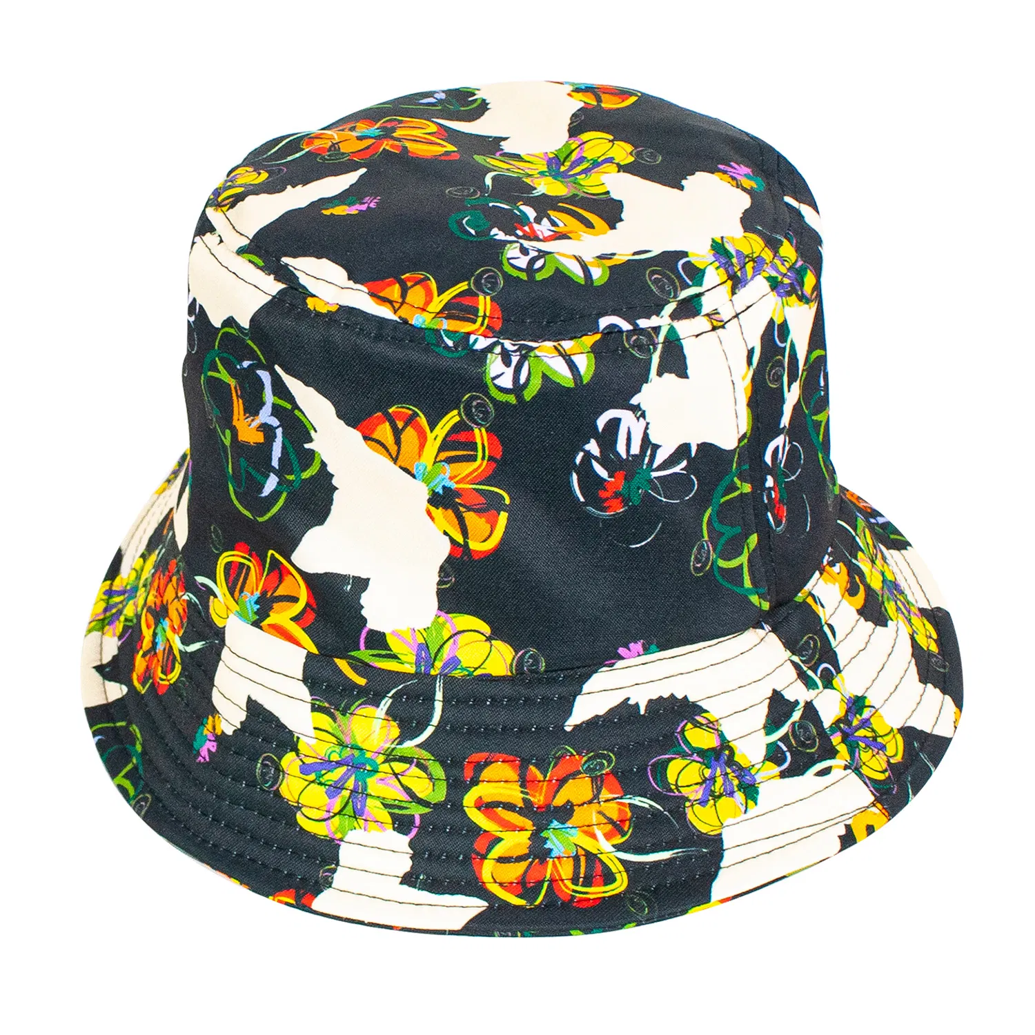 Marisol Polyester Floral Bucket Hat - Grocery