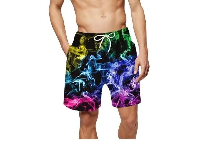 Men's Printing Quick Dry Beach Board Shorts - Grocery