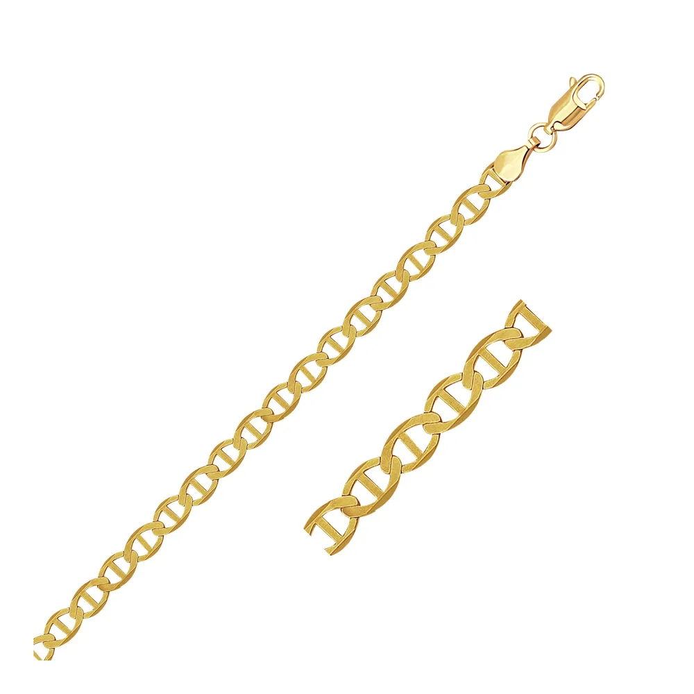 4.5mm 14k Yellow Gold Mariner Link Bracelet - Grocery