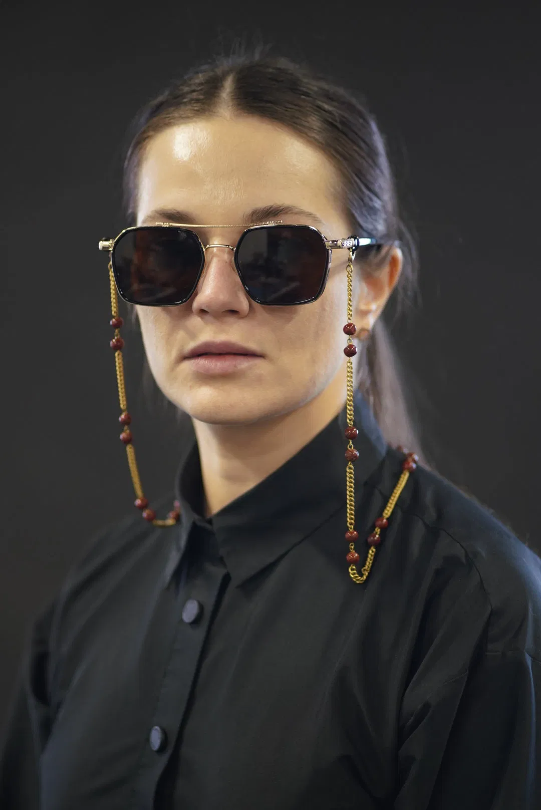Red Jasper Sunglasses Chain - Grocery