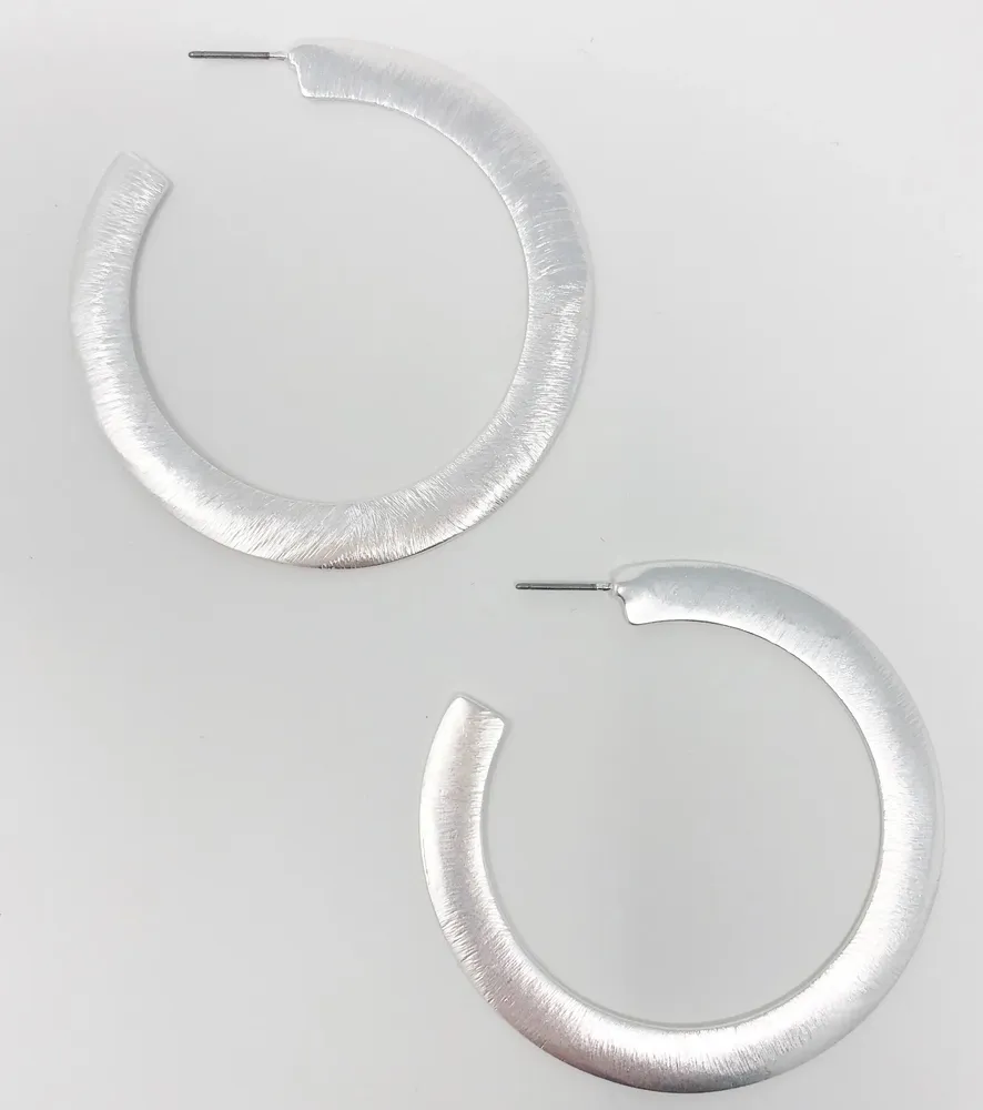 Alma Hoop Earrings, Silver - Grocery