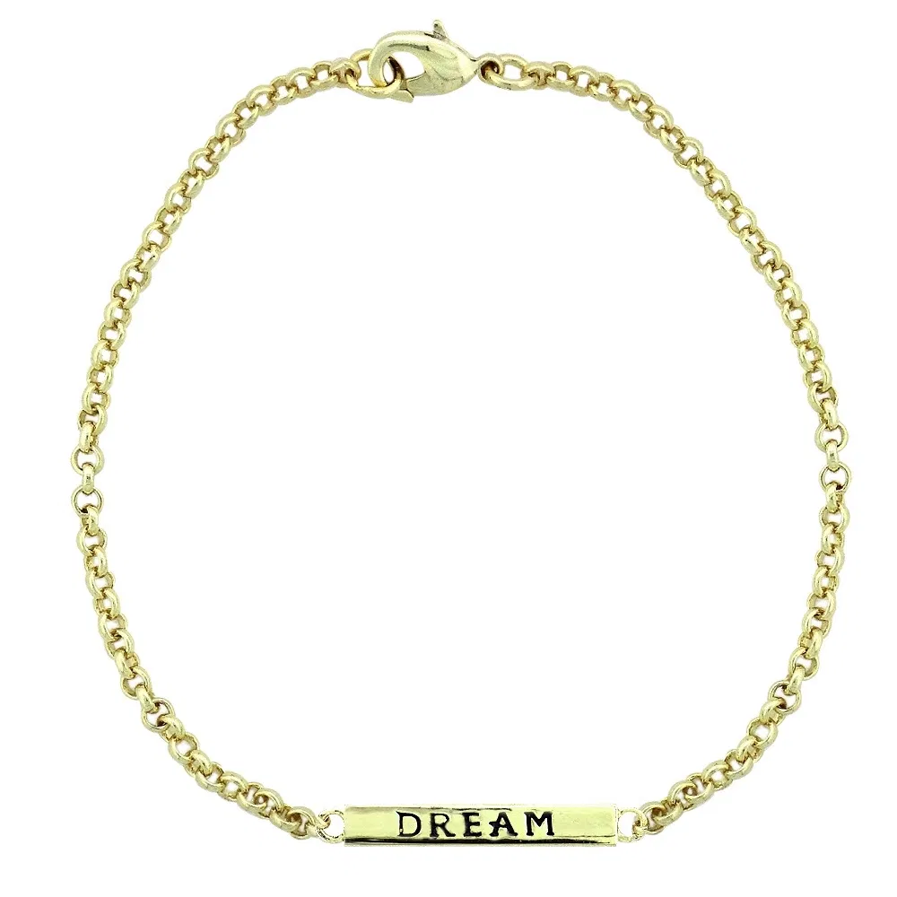 Gold Tone Dream Bar Bracelet - Grocery