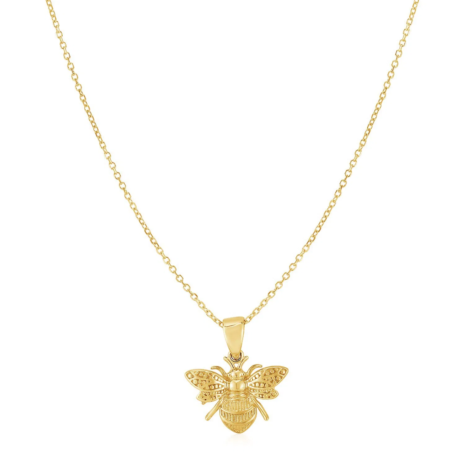 14K Yellow Gold Bee Necklace - Grocery