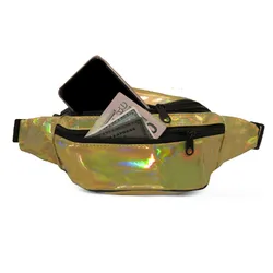 Shiny Gold Holographic Fashion Fanny Pack - Grocery