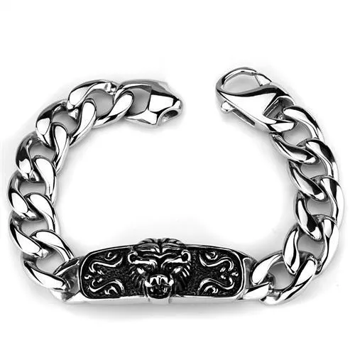 TK1978 - High polished (no plating) Stainless Steel Bracelet with No Stone - Grocery