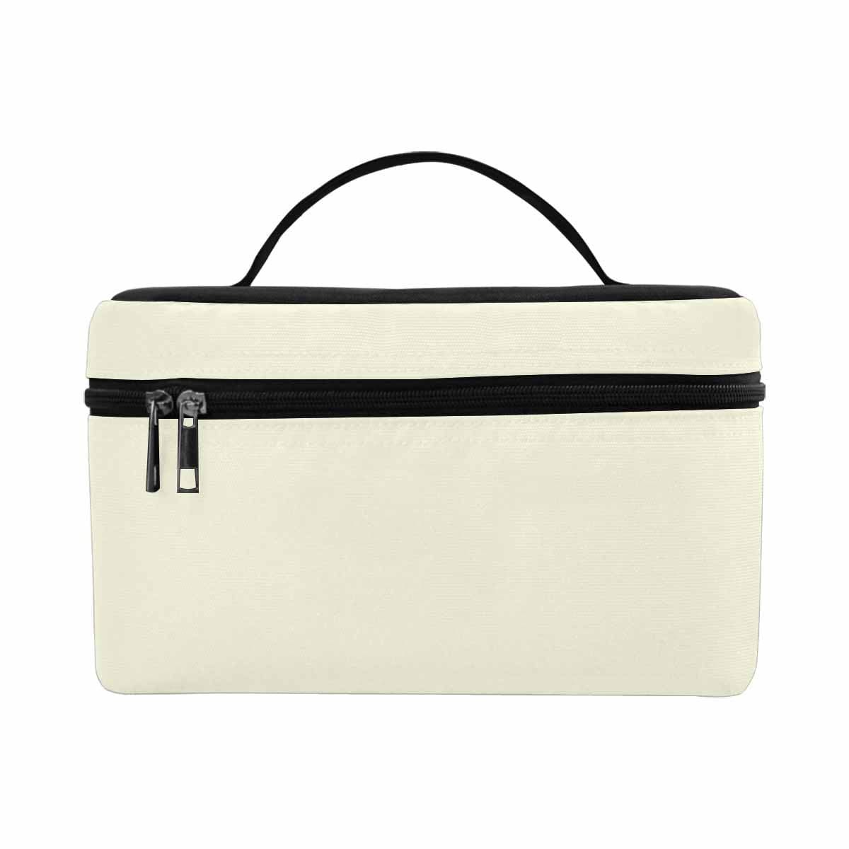 Cosmetic Bag, Beige Travel Case - Grocery