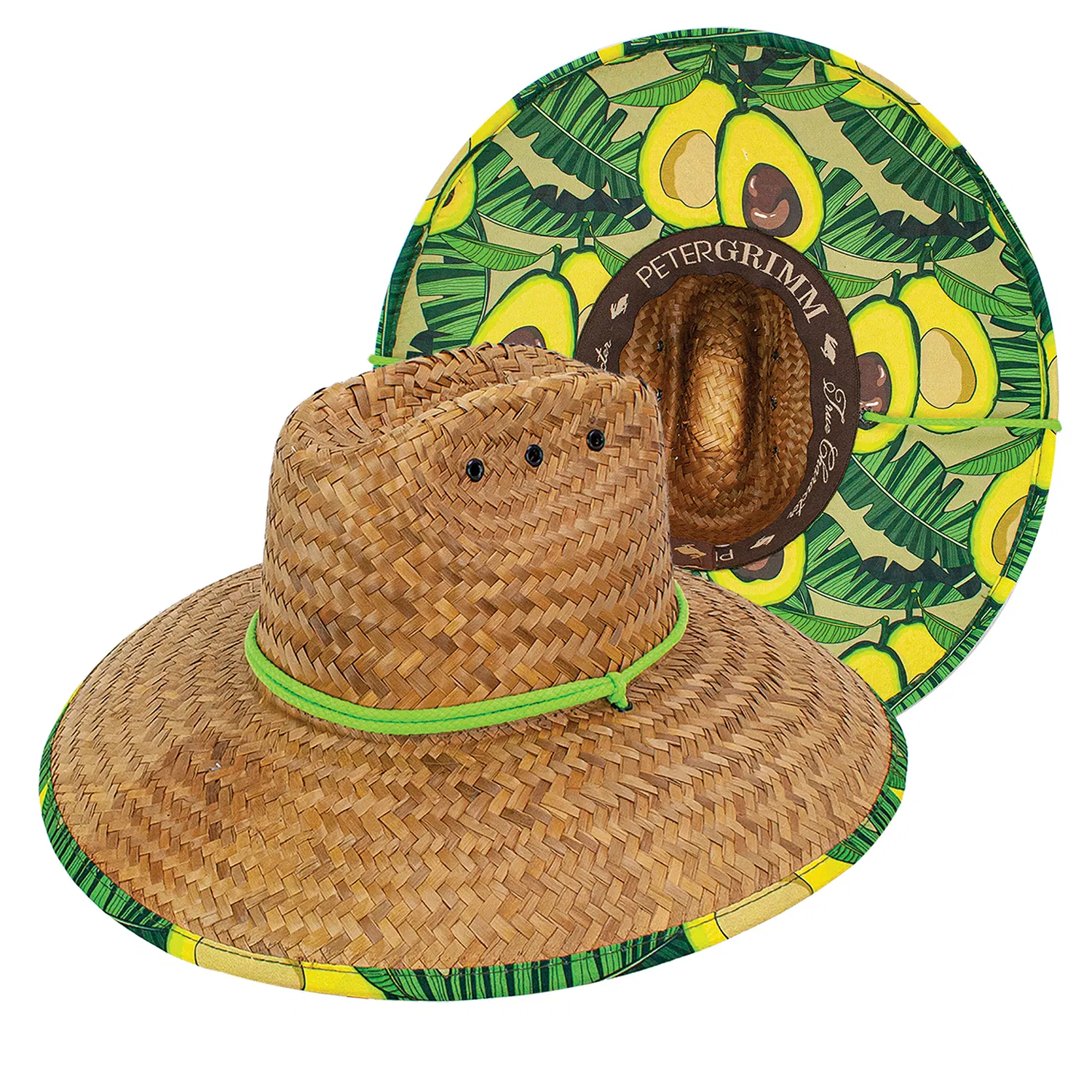 Avocado Straw Lifeguard Hat - Grocery