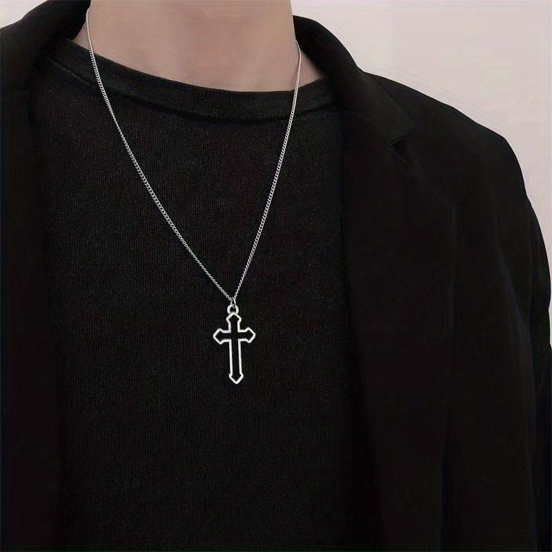 Punk Gothic Cross Necklace Neck Chain For Women Men Party Favors Jewelry - Grocery