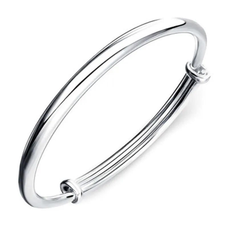 Adjustable Thick Bangle Expandable Blank Bangles Stainless Steel for Any Occasions - Grocery