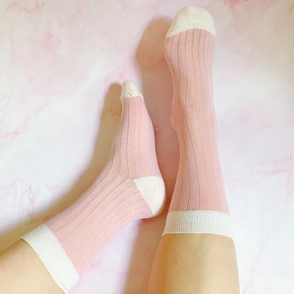 Silky Jacquard Socks Set Of 2 Pairs - Grocery
