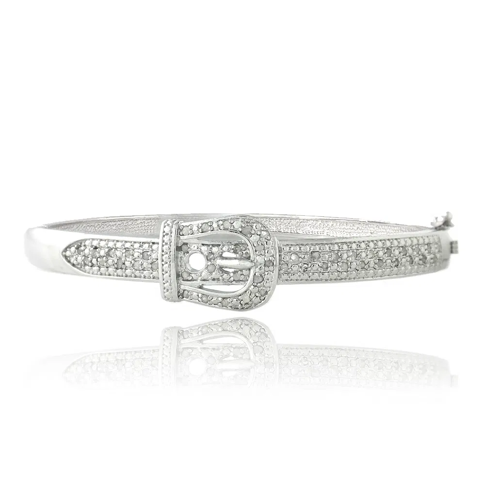1/2ct Diamond Belt Buckle Bangle Bracelet - Grocery