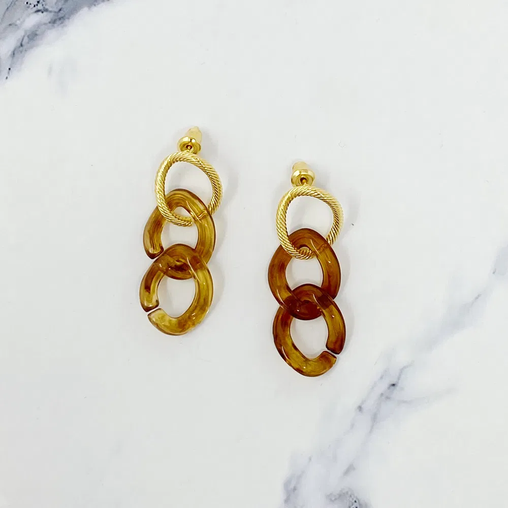 Linked Marble Drop Earrings - Grocery