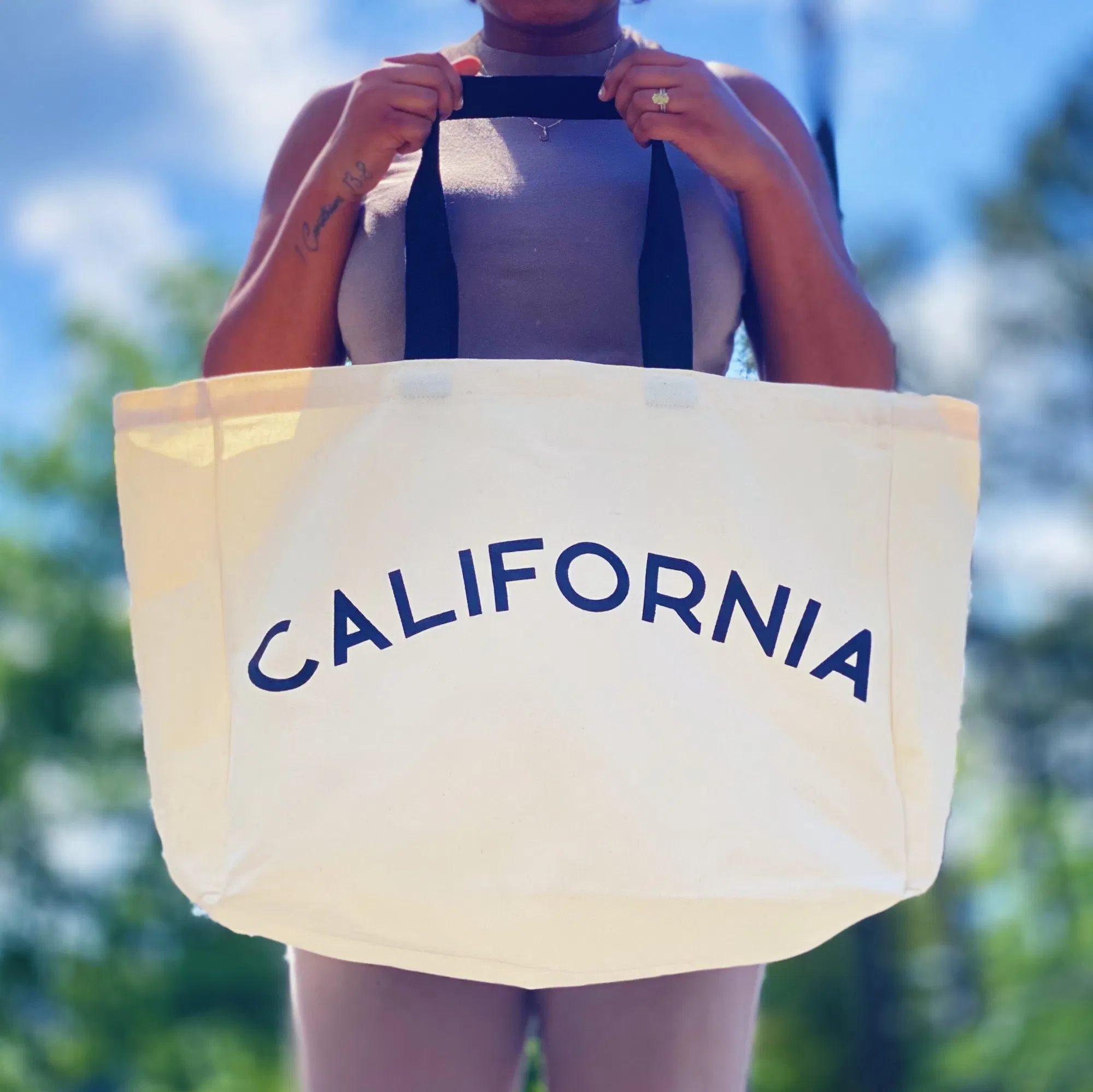 The State On My Mind Canvas Tote - Grocery