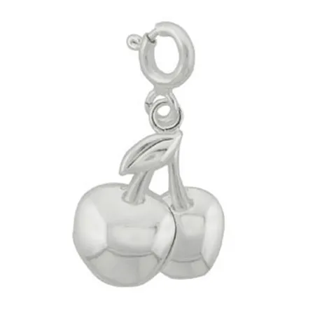 Sterling Silver Cherry Novelty Charm - Grocery