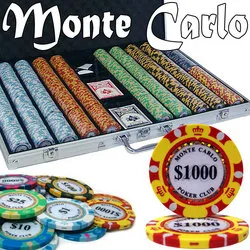 Pre-Pack - 1000 Ct Monte Carlo Chip Set Aluminum Case - Grocery