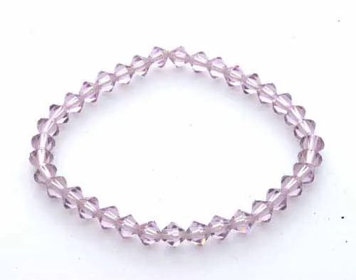 General Cancer Awareness Lavender Genuine Swarovski Elements Bracelet - Grocery