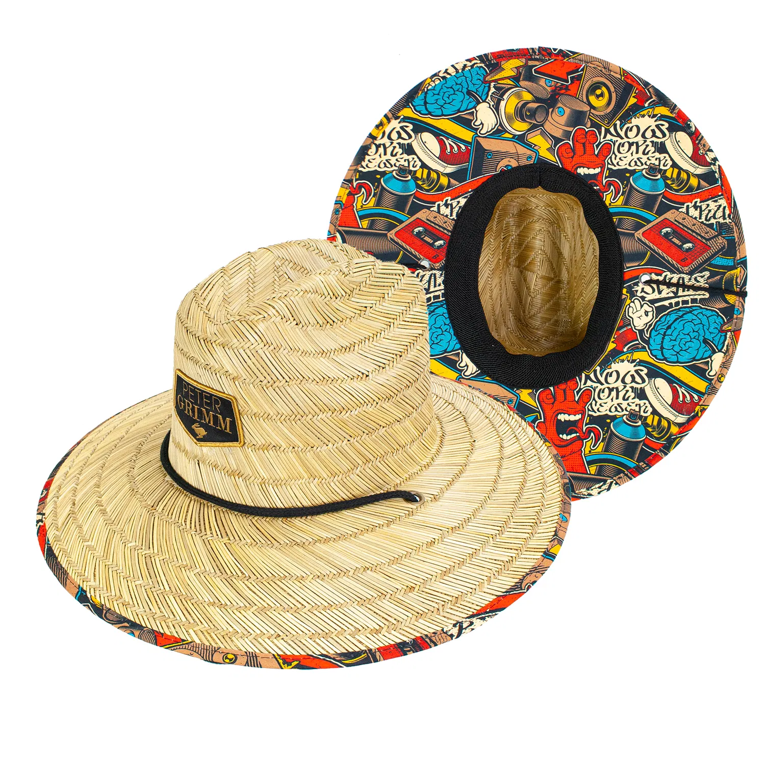 Spray On Straw Lifeguard Hat - Grocery