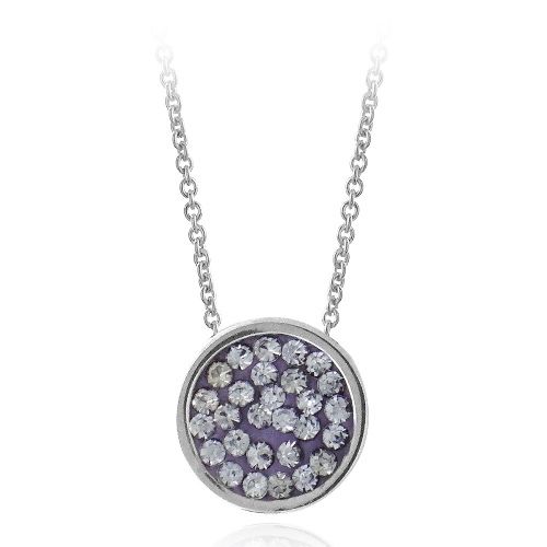 Stainless Steel Violet Crystal Necklace - Grocery