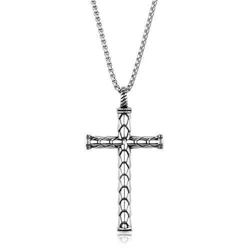 TK1993 - High polished (no plating) Stainless Steel Necklace with No Stone - Grocery