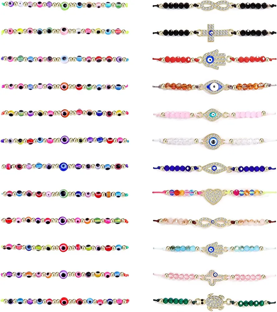 Evil Eye Bracelets Pack Mexican Bracelets Eye Bracelet Protection Bracelet - Grocery