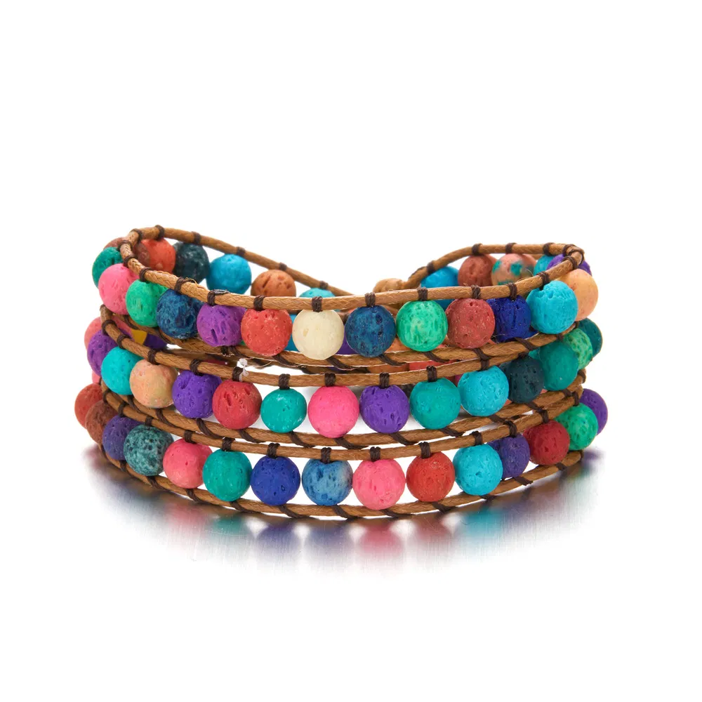 Natural Stone Hand Woven Multilayer Bracelet - Grocery