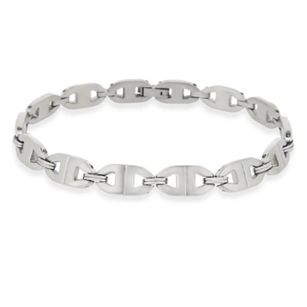 Stainless Steel Designer Inspired Men's Link Bracelet - Grocery