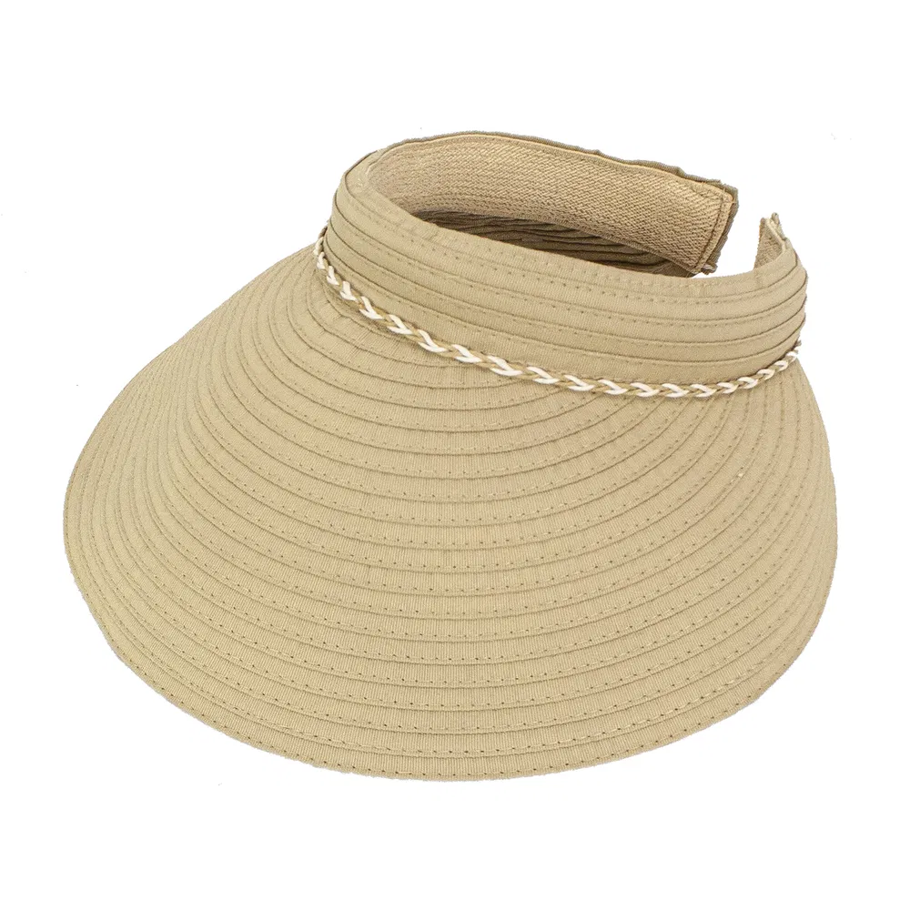 Iris Poly Ribbon Visor Hat - Grocery