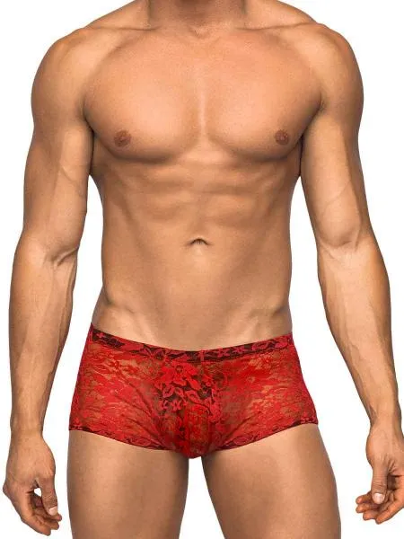 Mini Shorts Stretch Lace XL Red - Grocery