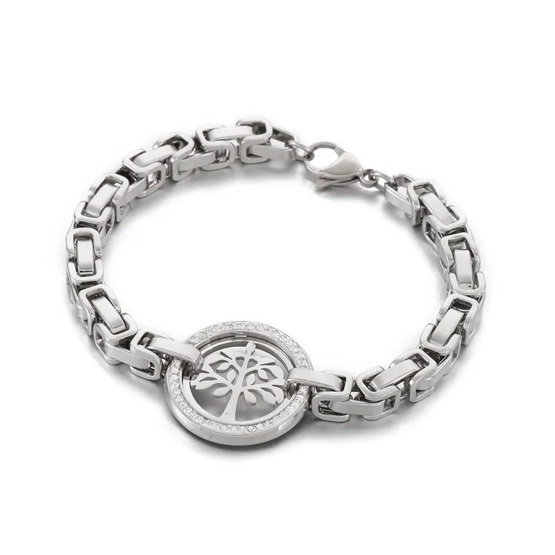 Titanium Diamond Hollow Tree Of Life Ladies Fashion Bracelet - Grocery