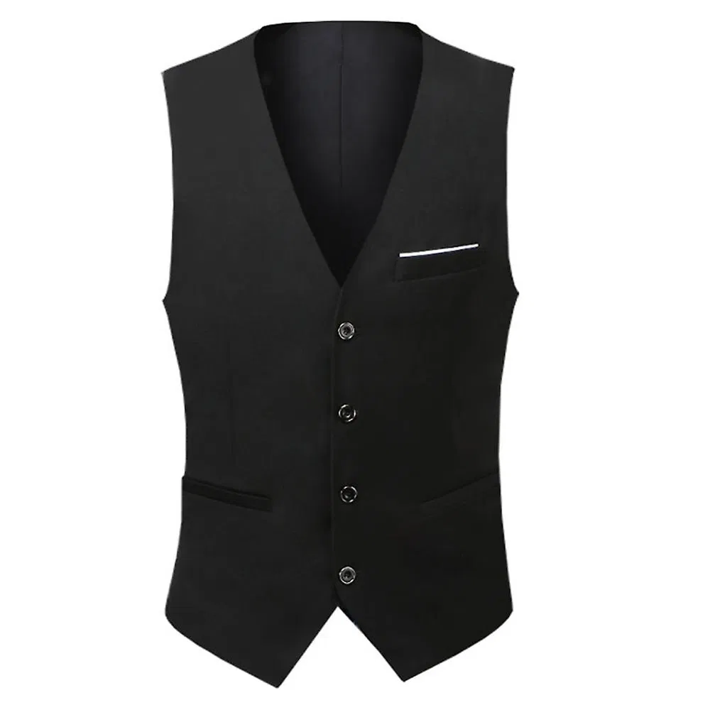 Men's Suit Vest Thin V-Neck Slim Fit Business Casual Vest - Grocery